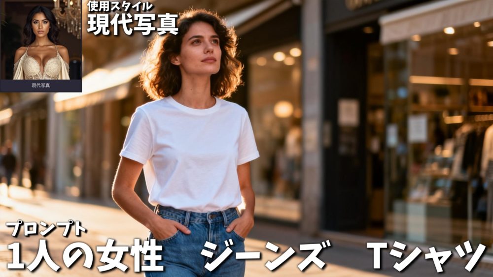 ジーンズ+Tシャツ