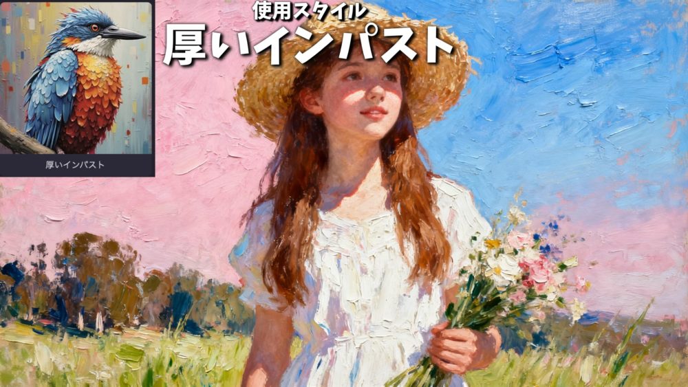 油絵風の手書き風のAIイラスト