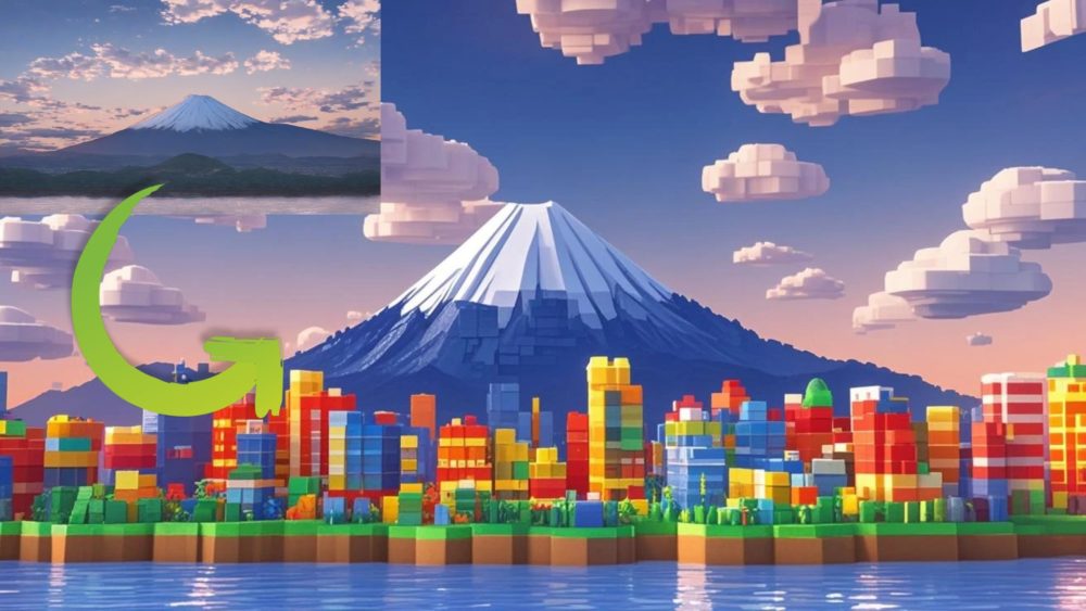 3D積木スタイルのAIフィルター