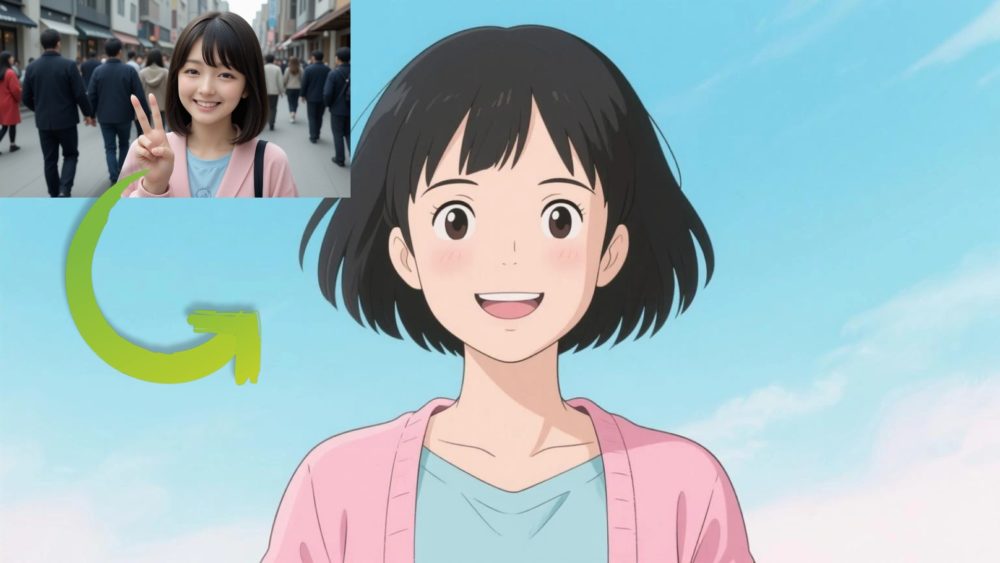 ジブリスタイルのAIフィルター