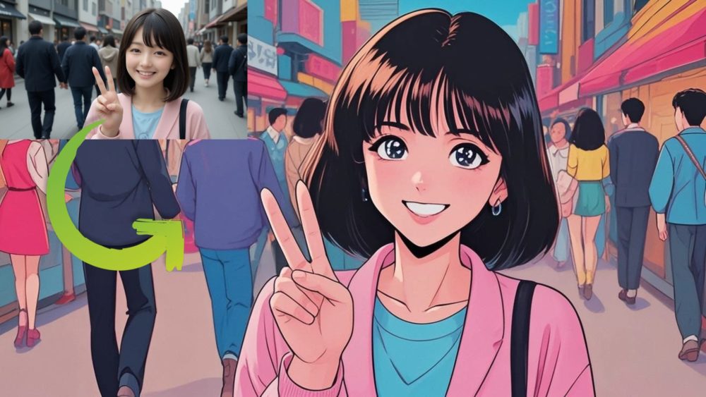 80年代レトロスタイルのAIフィルター